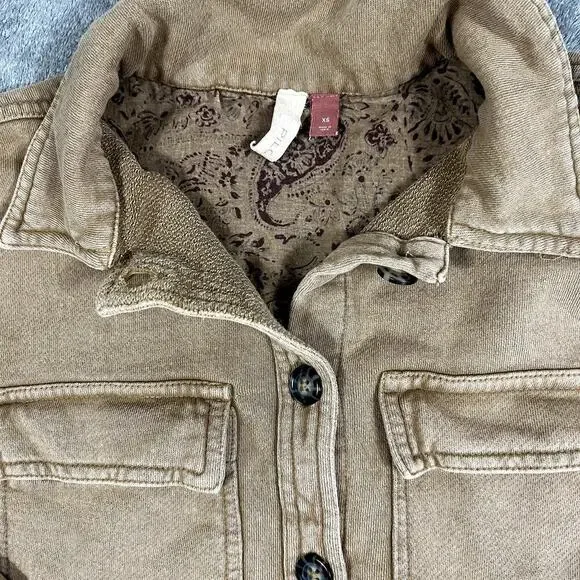 Pilcro Anthropologie Women's XS Button Layer Top Shacket Barn - Picture 3 of 10